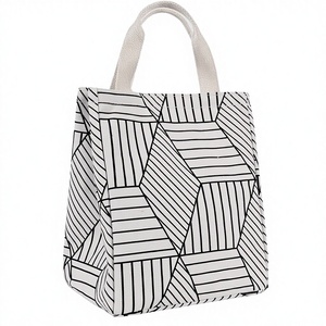 Durable Eco-Friendly Insulated <b>Lunch</b> <b>Bag</b> Women <b>Adults</b> Handled Foldable Wide-Open Cooler Pockets Leakproof Portable Picnic Letter - Product Image 2