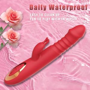Giocattoli adulti ricaricabili 2-in-1 per donne massaggiatore con bacchetta Dildo per vibratore a spinta con stimolazione clitoridea G-Spot per donne <span class=keywords><strong>Sexy</strong></span> - Product Image 4