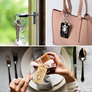 30 Sets de Recuerdos <span class=keywords><strong>para</strong></span> <span class=keywords><strong>Bautizo</strong></span>, Llavero con Colgante de Ala de Ángel, Recuerdos <span class=keywords><strong>para</strong></span> Invitados de Fiesta, Bolsas de Organza con Cordón <span class=keywords><strong>para</strong></span> Boda, Baby Shower - Product Image 5