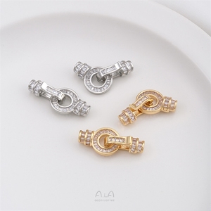 Anillo de Circonio Chapado en Oro de 14K con Cierre Universal, Collar de Perlas, Accesorio para Pulsera Hecha a Mano - Product Image 2
