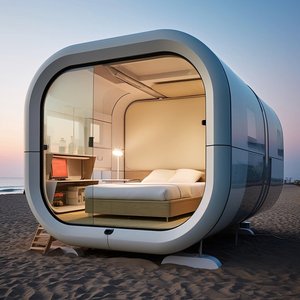 Cabañas Prefabricadas de Vidrio Templado Tipo Apple Cabin, de Bajo Costo, en Oferta en México 2024, Personalizadas para Oficinas, Hoteles y Cabina Marítima - Product Image 3