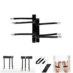 Al por mayor 2 unidades de sujetadores de camisa con pinzas sin bloqueo, ligas elásticas para pierna y muslo para hombre, sujetadores de camisa - Product Image 5