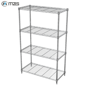 MZG NSF Listed Commercial Wire Storage Standing Rack 4 Tier Chrome Adjustable Metal Wire <b>Shelving</b> <b>Unit</b> - Product Image 3