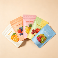 Emballage en sachet plastique personnalisé avec motif de fruits, sachet refermable de qualité alimentaire pour fruits secs