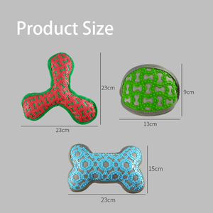 Offre Spéciale personnalisé dents propres résistant aux morsures Oxford en forme d'hélice TPR chien jouet à mâcher os - Product Image 5