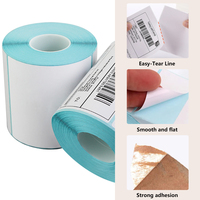 Autocollants logistiques personnalisés, étiquettes adhésives écologiques imperméables pour l'image de marque, rouleau de papier thermique de forme ronde