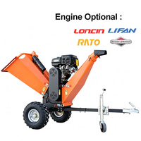 Broyeur de bois robuste 15HP avec boîtier renforcé, capacité de 120 mm, machine forestière à essence, certifiée CE