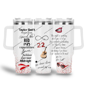 Custom design cantante swift acciaio inox isolato tazza acqua 40oz acciaio inox paglia bicchiere tazze da <span class=keywords><strong>caffè</strong></span> con manico - Product Image 3