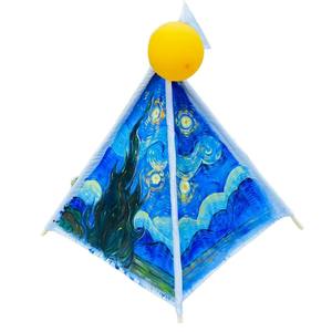 Tente de jeu triangulaire <span class=keywords><strong>pour</strong></span> enfants, idéale <span class=keywords><strong>pour</strong></span> la plage en été, avec surface à dessiner, monocouche, imperméable, <span class=keywords><strong>pour</strong></span> les activités et événements en plein air des enfants - Product Image 5