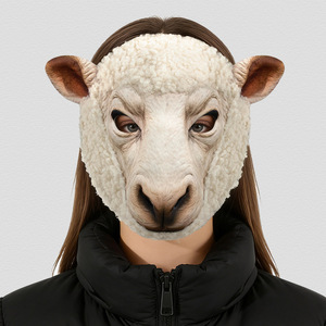 Masques réalistes de mouton et d'ours brun - Accessoires de déguisement pour cosplay et fêtes d'Halloween - Product Image 1