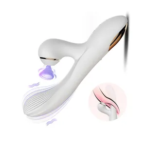 10 frekuensi g-spot mengisap tongkat pijat bergetar mainan seks dewasa Stimulator vagina wanita Vibrator penghisap lidah cumi seksi
