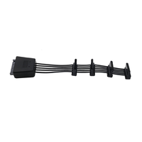 Cable Sata de 15 pines macho a hembra, adaptador divisor de potencia SATA de 1 a 4 puertos