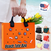 DIY EVA tas pantai Clog pesona lubang kapasitas besar tahan air Tote untuk wanita tas tangan laut kolam musim panas tas Tote sepatu pesona tas tangan