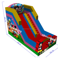 Château gonflable commercial extérieur de 20 pieds de haut sur le thème de Mickey, avec toboggan, pour enfants et adultes, idéal pour la location de fêtes