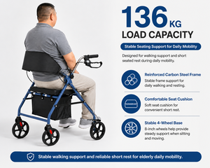Andador con Asiento Simplywalk para Personas <span class=keywords><strong>Mayores</strong></span>, con Frenos y Bolsa <span class=keywords><strong>de</strong></span> Compras, para Mercados <span class=keywords><strong>de</strong></span> <span class=keywords><strong>Cuidado</strong></span> a Largo Plazo y <span class=keywords><strong>Cuidado</strong></span> <span class=keywords><strong>de</strong></span> Personas <span class=keywords><strong>Mayores</strong></span> - Product Image 3