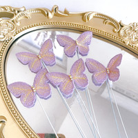 Décoration de gâteau en fer forgé style créatif, mini couronne de plumes en dentelle, motif cœur de fille, fournitures de décoration pour pâtisserie