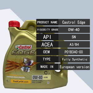 น้ำมันเครื่องสังเคราะห์สำหรับรถยนต์ SN <span class=keywords><strong>0W40</strong></span> A3/B4 P01B34C-00 4ลิตรรุ่นยุโรปสำหรับ <span class=keywords><strong>Castrol</strong></span> EDGE - Product Image 6