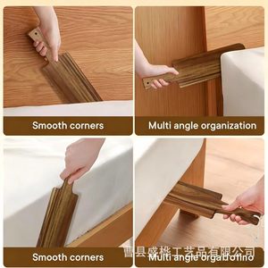 Organizador de Sábanas de Madera, Elevador de Colchones de Madera Maciza con Asa, Cambiador de Sábanas para Uso Doméstico, Diseño Minimalista - Product Image 2