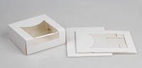 Meilleures ventes d'emballages alimentaires biodégradables jetables à emporter Boîte à gâteaux à fenêtre en PVC en papier kraft pour la cuisson de gâteaux Tartes aux fruits