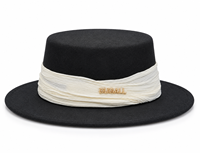 Chapeau Fedora en gros, personnalisé en usine, avec logo métallique, bord large, en feutre de laine, accessoires de ceinture pour femme, pour fêtes et occasions formelles, vintage, durable