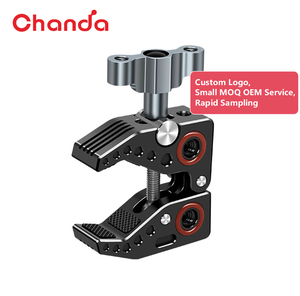 Pince crabe en alliage d'aluminium pour <span class=keywords><strong>vlog</strong></span>, avec pas de vis 1/4 et 3/8, griffe porte-accessoire, logo laser personnalisé, échantillon rapide pour DSLR, stabilisateur, trépied, support d'éclairage, Inst 360 - Product Image 1
