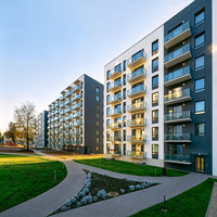 Kit de Résidence Préfabriquée Optimisé pour Bâtiment d'Appartements en Structure Acier Haute Résistance, Installation Facile, Expédition en Conteneur
