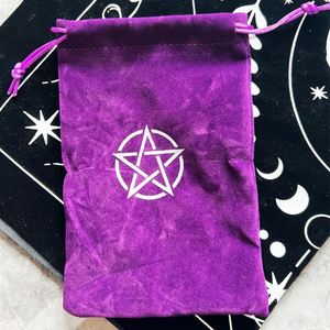 Pochette en velours personnalisée avec cordon de serrage, sac pour cartes de tarot, pochette de rangement pour bijoux, sac d'emballage cadeau - Product Image 2