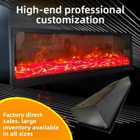 Cheminée Électrique Américaine Personnalisée avec Flamme Simulée Intégrée, Meuble Décoratif pour Cheminée Électronique