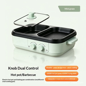 Grill électrique portable 1300W 220V/110V avec contrôle de température indépendant et revêtement antiadhésif - Product Image 6