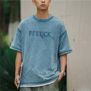 Camiseta Personalizada de Algodón 100% Tejido, Estilo Vintage, Gruesa, 200 GSM, para Hombre - Product Image 4