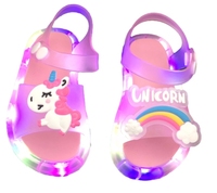 Chaussons lumineux LED pour enfants, pantoufles confortables pour bébé, imprimé dessin animé, chaussures lumineuses d'intérieur pour la maison