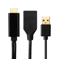 Câble HDMI vers DP VCOM 4K 60Hz, mâle vers femelle, convertisseur vidéo HD pour ordinateur, moniteur, projecteur