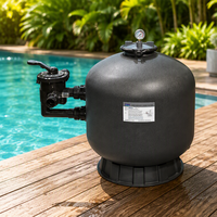 Filtre à sable latéral Pikes de haute qualité en PVC noir, modèle PS, installation facile pour piscines hors sol et enterrées