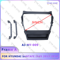 Bingkai Radio Mobil Layar 9 Inci untuk Hyundai SANTAFE IX45 2013-2018, Adaptor Pemasangan Dasbor, Bezel Instalasi