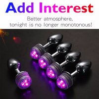 JoyPark LED-Lampe Wasserdichter Umweltfreundlicher Tragbarer Analplug-Stimulator Prostata-Massagegerät Leuchtender Butt Plug Trainer-Set für Männer und Frauen