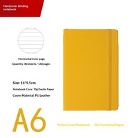 Carnet de planification à couverture rigide PU 7 couleurs avec élastique A6 – Cadeau DIY style Morandi réfléchit pour étudiants