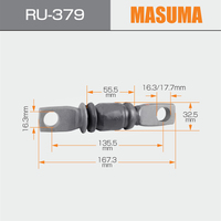 RU-379 bloc silencieux de douille de montage en caoutchouc de voiture MASUMA pour Toyota CAMRY HIGHLANDER SIENNA pour bras de commande