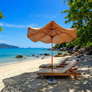 Premium Natural Fiber Parasol for Commercial Outdoor Shade and Architectural Landscapes Eco2go Vietnam - Product Image 1