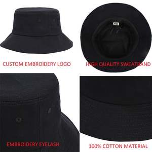 Gorras de Pescador Personalizadas con Logotipo Bordado, Sombreros de Playa Casuales 100% Algodón - Product Image 4