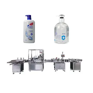 Auto 50-500ml shampoo cosmetic paste filling machine cosmetic cream body lotion shampoo filling capping production line