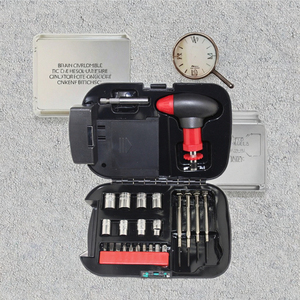 24-Piece Multi-Functional Carbon Steel Hand <b>Rechargeable</b> <b>AA</b> <b>Battery</b> Screw Driver Wrenches Hardware Set Hard Case KHC Brand - Product Image 6