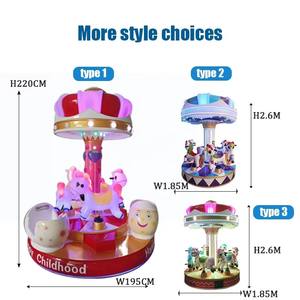 Penjualan mesin permainan <span class=keywords><strong>Carousel</strong></span> dalam ruangan Mini langsung dari pabrik kapasitas 6 orang untuk mesin taman hiburan logam anak-anak - Product Image 5