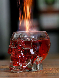 Vaso de <span class=keywords><strong>cristal</strong></span> con forma de <span class=keywords><strong>calavera</strong></span> para bebidas, vaso para cerveza, Whisky, Vodka, café, 25ml ~ 150ml - Product Image 6