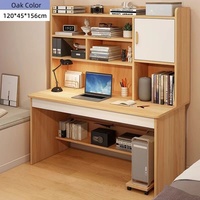 Table d'étude moderne au design simple étagère intégrée bureau d'ordinateur pour chambre à coucher ou bureau à domicile