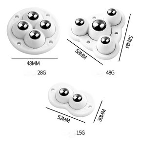 Roulettes de transfert universelles JAYA <span class=keywords><strong>Mini</strong></span> à 4 billes avec rouleaux en acier et base en nylon pour meubles et boîtes de rangement - Product Image 4