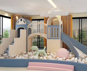 Restaurant café Center de jeu intérieur petit Mini bébé équipement de terrain de jeu souple <span class=keywords><strong>piscine</strong></span> à balles avec toboggan pour la garderie - Product Image 3