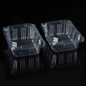 Disposable Plastic Food Container <b>Cake</b> <b>Box</b> Transparent Clamshell Fruit Containers with Stamping Printing - Product Image 1