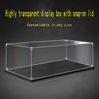 Vitrine acrylique personnalisée pour collection boîte de présentation transparente en forme de rectangle pour poupée modèle de figurine Lego assemblée en usine