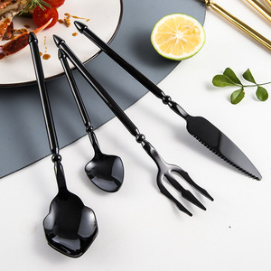 Jinhui Industrial 304 Stainless Steel Neptune Steak Knife Fork Spoon <b>Set</b> Mirror Polished Tableware for Home Hotel Use - Product Image 4