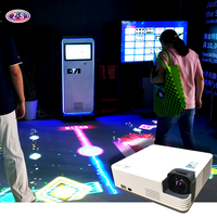 Projecteur interactif tout-en-un pour divertissement sportif, léger et portable, jeux de projection interactive au sol pour événements et fêtes